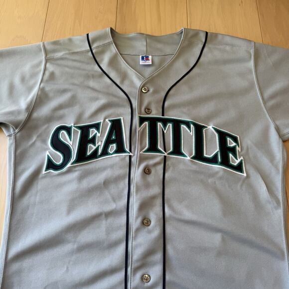 Vintage Ken Griffey JR Jersey 44 Gray 90s Russell Athletic Vintage - Picture 3 of 8